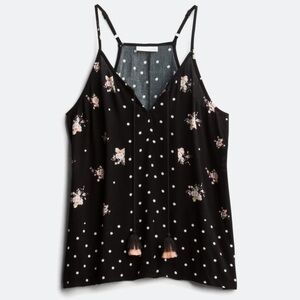 Elegant Floral Women's Camisole - Black